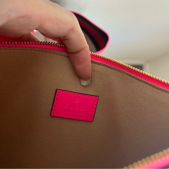 NEW 🩷 Gucci Totissima Medium Tote Bag with Pink Embossed Pouch - Picture 9 of 14